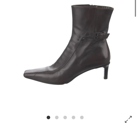 Gucci Brown Leather Heeled Boots - Picture 3 of 12